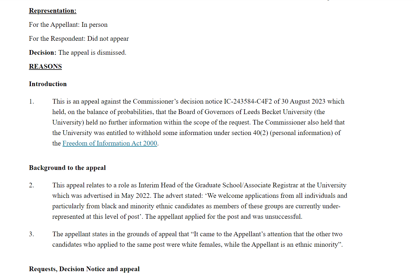 An example of page numbers not interfering with the text of a document online because it has been formatted using the Page Number function