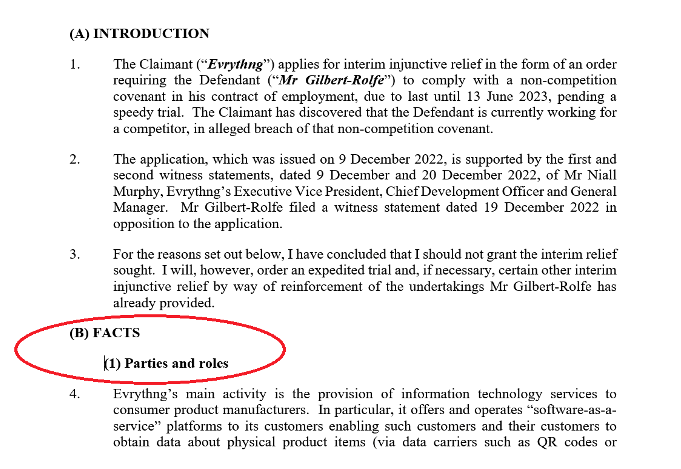 Example of incorrectly indented headings in MS Words